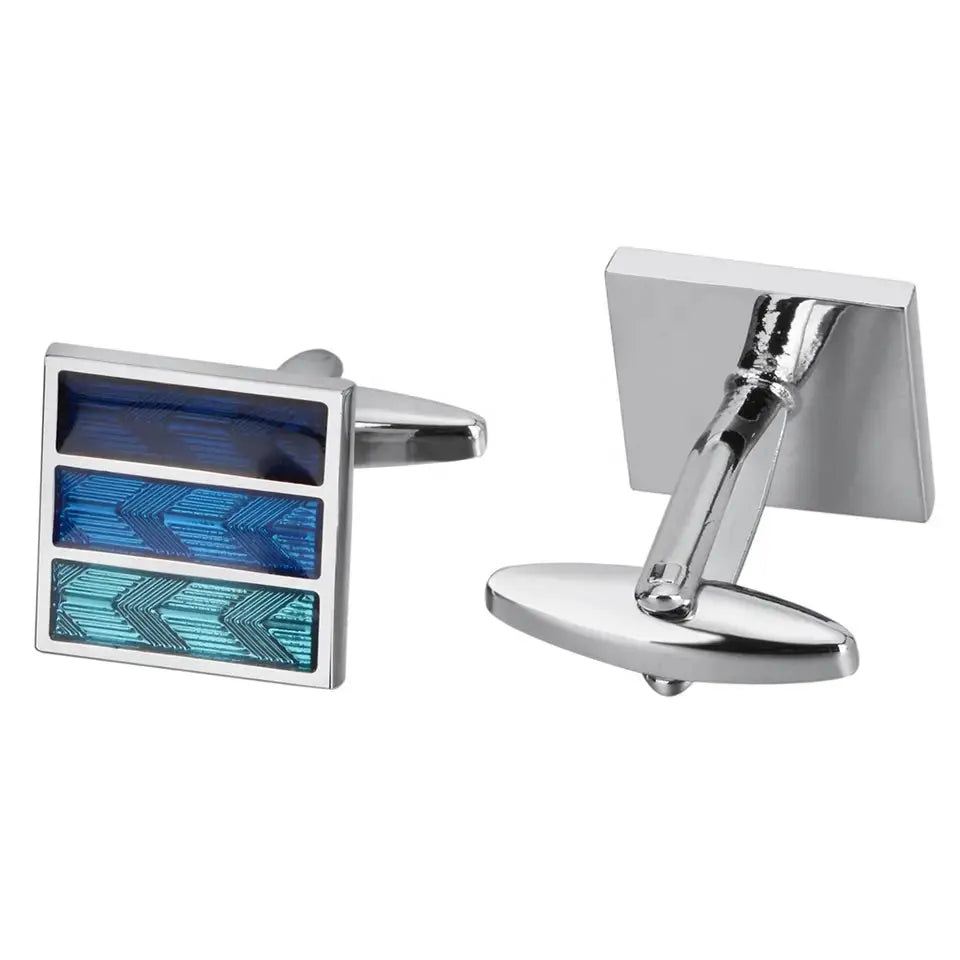 Blue 3 Stripe Cufflinks