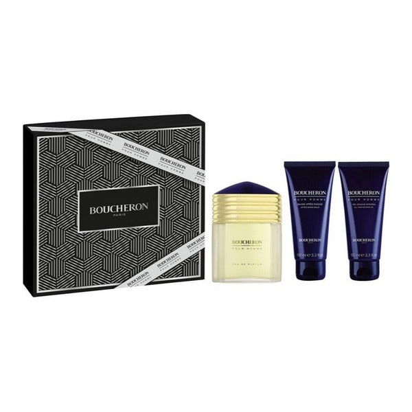 Boucheron Pour Homme Gift Set 100ml EDP + 100ml Aftershave Balm + 100ml Shower Gel