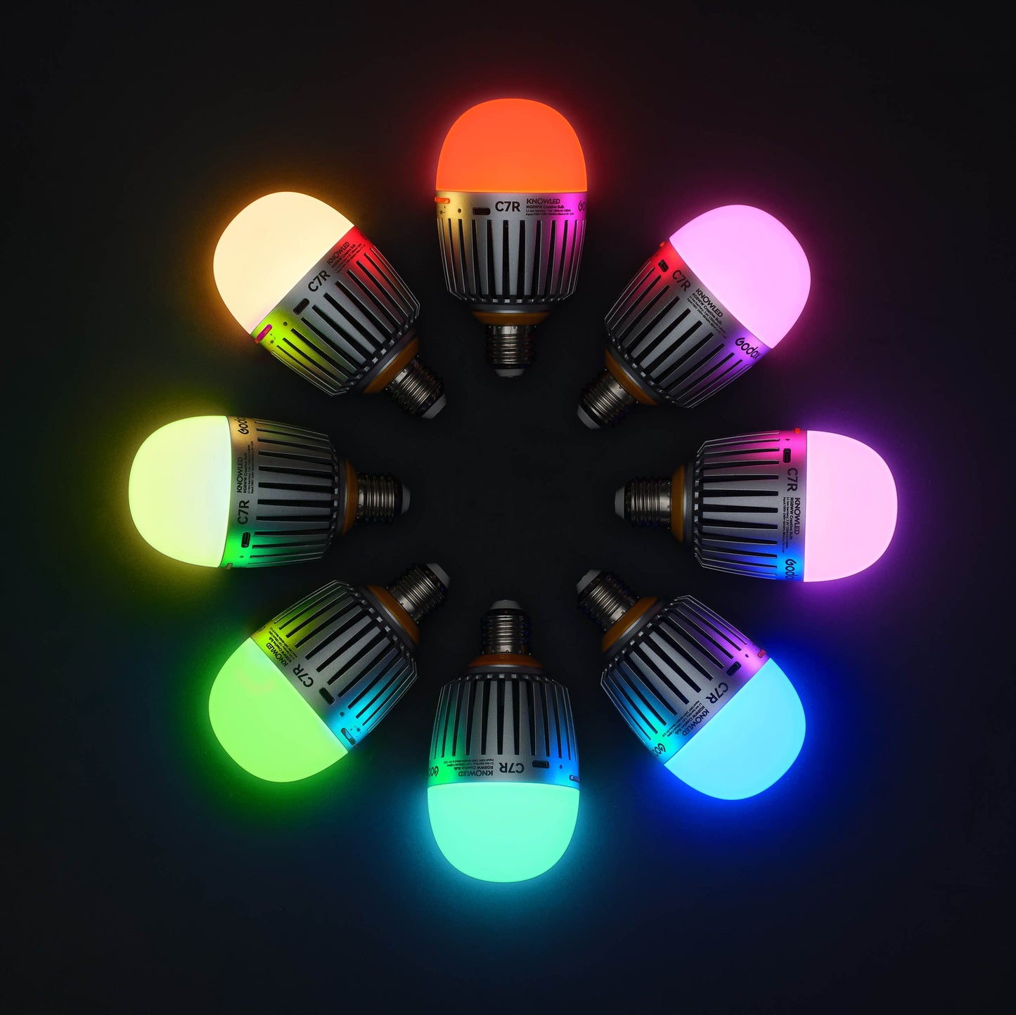 KNOWLED C7R E27 RGBWW Creative Bulb for Practical Set Lighting