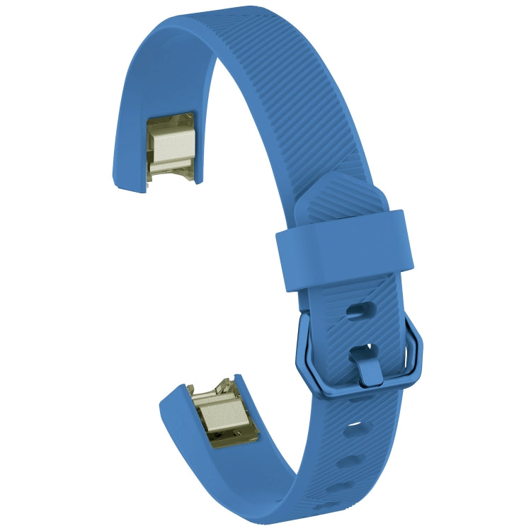 Solid Color Silicone Watch Band for FITBIT Alta / HR, Size: L(Brown), L