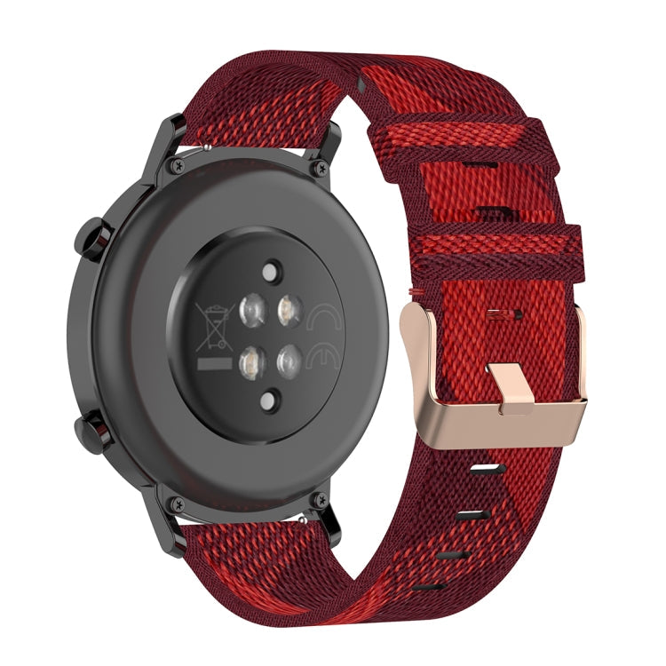 20mm Stripe Weave Nylon Wrist Strap Watch Band for Huawei GT 2 42mm / Honor Magic Watch 2 42mm