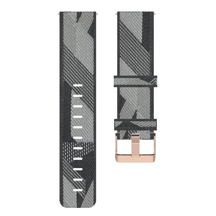 22mm Stripe Weave Nylon Wrist Strap Watch Band for Huawei GT / GT2 46mm, Honor Magic Watch 2 46mm / Magic