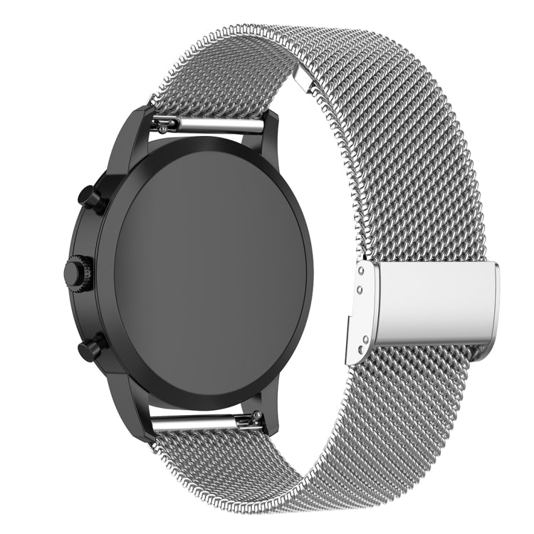 22mm Metal Mesh Wrist Strap Watch Band for Fossil Hybrid Smartwatch HR, Male Gen 4 Explorist HR, Male Sport