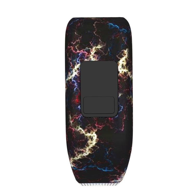 Colourful Feathers Pattern Silicone Sport Watch Band for Garmin Vivofit JR, Size: Small