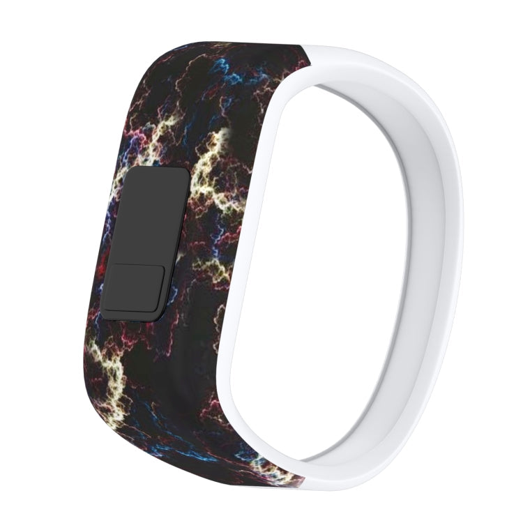 Colourful Feathers Pattern Silicone Sport Watch Band for Garmin Vivofit JR, Size: Small