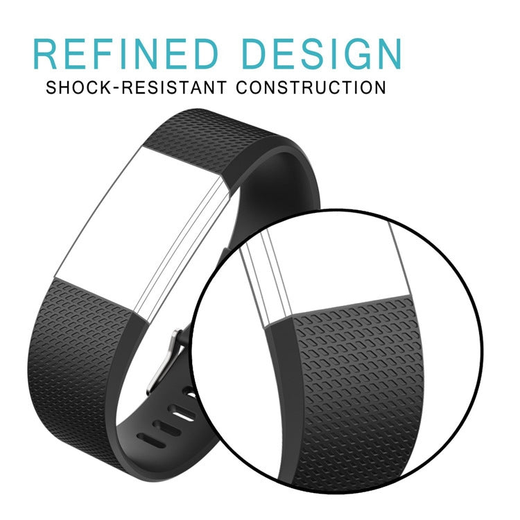 Square Pattern Adjustable Sport Watch Band for FITBIT Charge 2, Size: S, 10.5x8.5cm, S, Purple, S, Cyan, S, Pink, S, Red, S, Green, S, Rose Red, S, Grey, S, Blue, S, White, S, Aurora Blue, S, Black, S, Light Pink, S, Mint Green, Coral Red, S, Navy Blue...