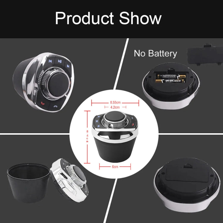 Multifunctional Car Cup Holder Wireless Knob Button Steering Wheel Button Remote Control without Light, without Light