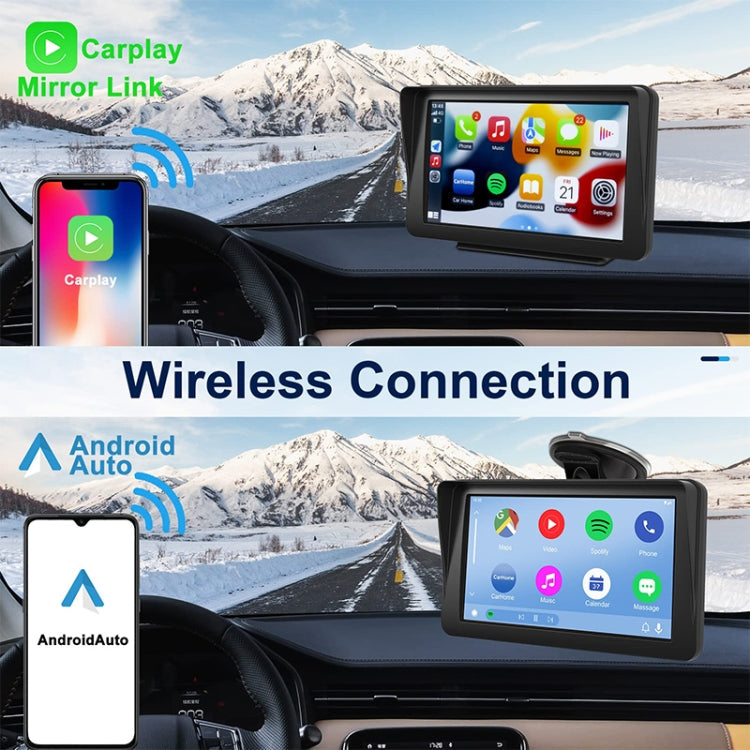 P701S 7 inch Portable Touch Display Wireless Car Navigator Smart CarPlay Bluetooth Reversing Image, P701S