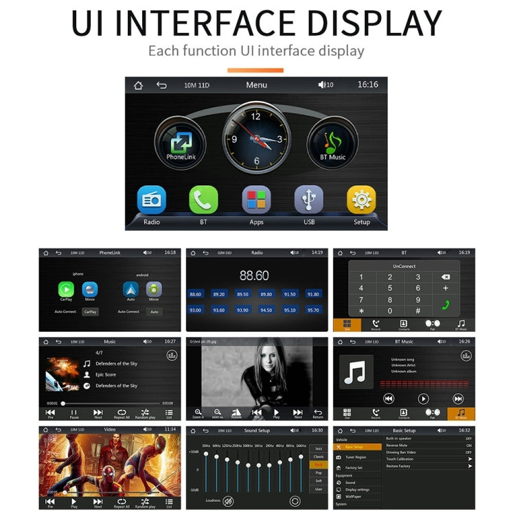 B5300 7 inch Wireless CarPlay Car Bluetooth MP5 Player, Support Mobile Phone Interconnection with Remote Control, B5300 with Remote Control