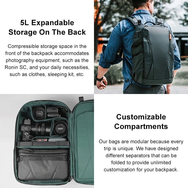 PGYTECH P-CB-020 2 in 1 Waterproof  Shockproof Outdoor Dual Shoulders Backpack + Single Shoulder Bag, P-CB-020
