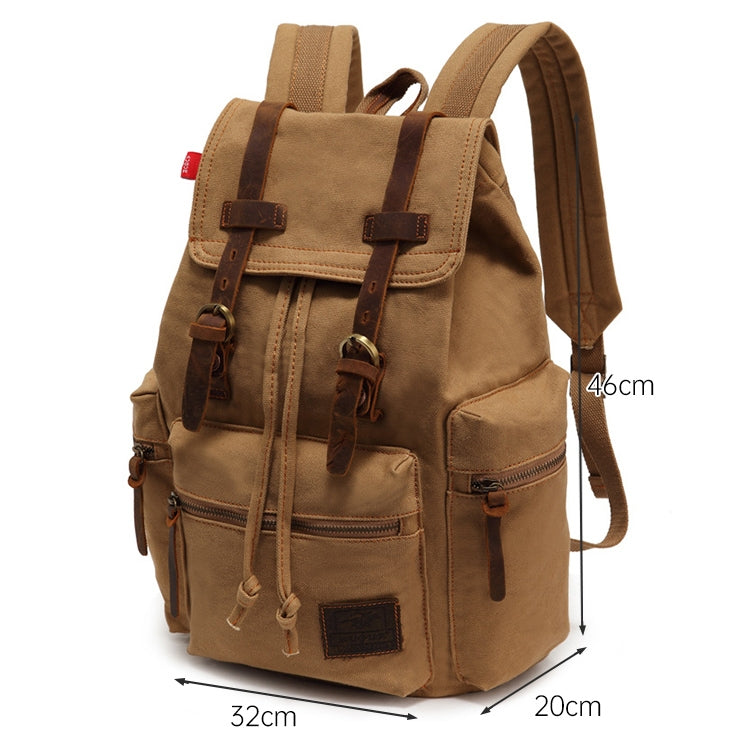 AUGUR 1039 Large Student Retro Canvas Backpack Shoulders Laptop Bag, 1039 Large