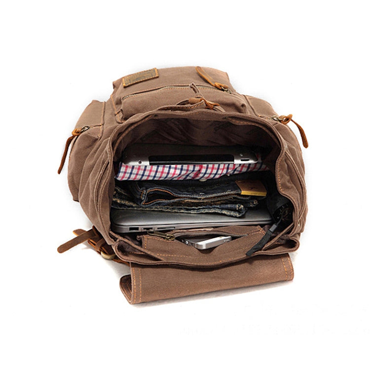 AUGUR 1039 Large Student Retro Canvas Backpack Shoulders Laptop Bag, 1039 Large