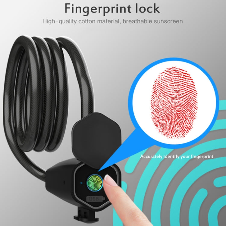 W16 IP65 Waterproof Fingerprint Lock Steel Rope Anti-theft Electric Car Lock Bluetooth APP Electronic Lock, W16 Bluetooth + Fingerprint