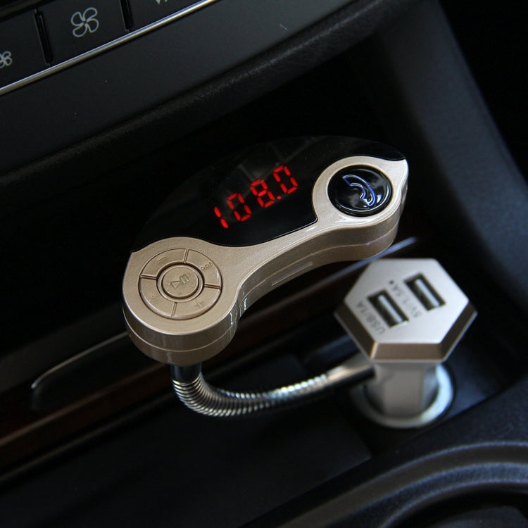 GT86 Dual USB Charger Car Bluetooth FM Transmitter Kit, Support LCD Display / TF Card Music Play / Hands-free, GT86 (Gold), GT86 (Silver), GT86 (Black)