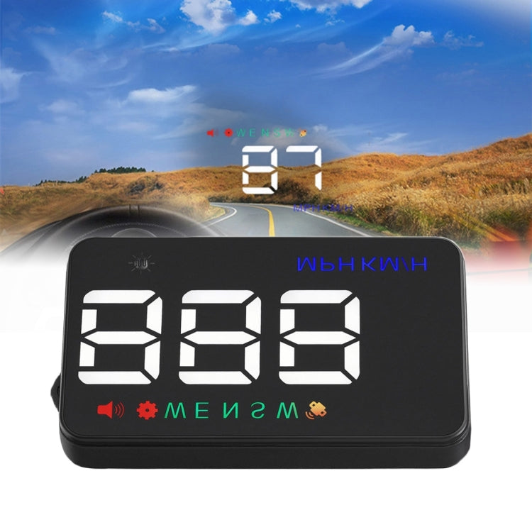 Geyiren A5 HUD 3.5 inch Car Head Up Display with GPS System, Two Mode Display, Light Sensors, KM/h MPH Speed, Compass, Speed Alarm, A5(Black), A5 (Green Light)