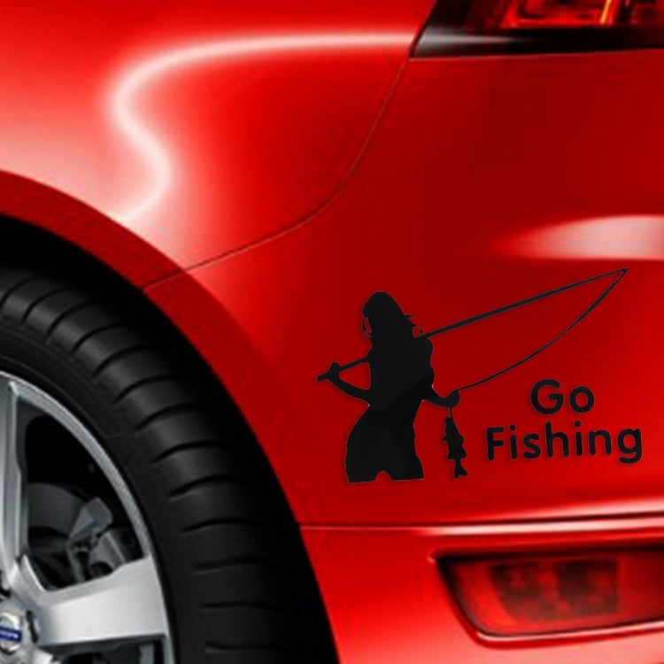 Beauty Go Fishing Styling Reflective Car Sticker, Size: 14cm x 8.5cm, Fishing Styling 2, Styling Reflective 2