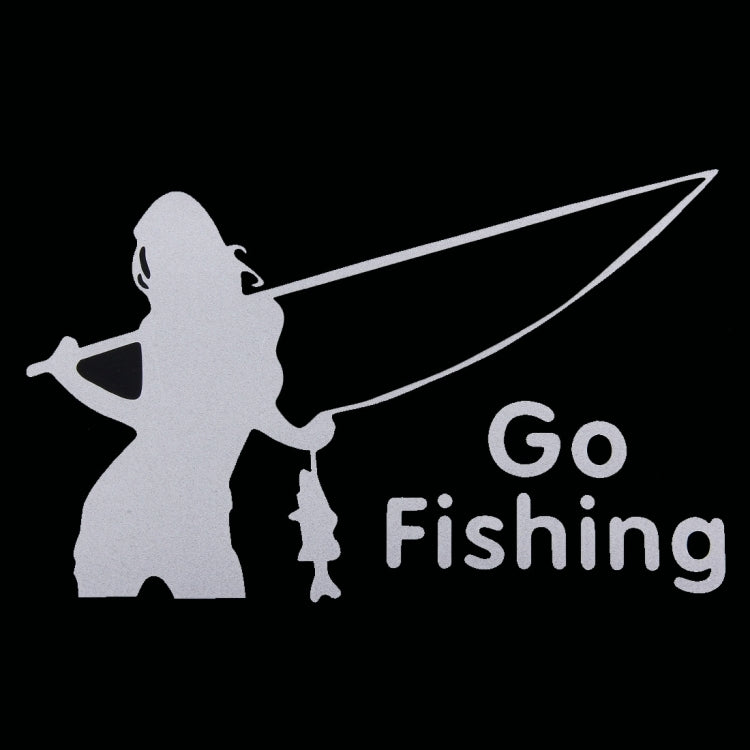Beauty Go Fishing Styling Reflective Car Sticker, Size: 14cm x 8.5cm, Fishing Styling 2, Styling Reflective 2