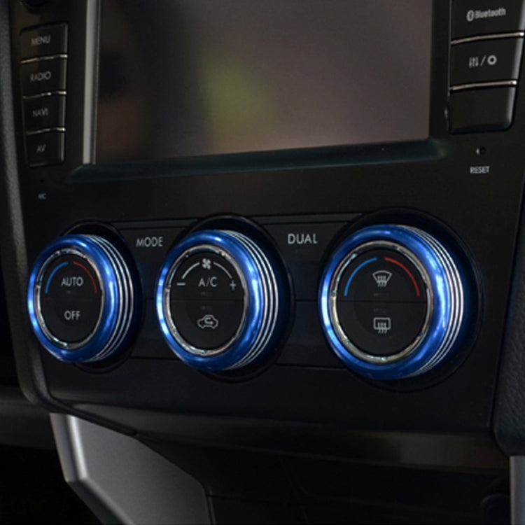 3 PCS Car Aluminum Air Conditioner Knob Case For Subaru, For Subaru(Silver), For Subaru(Black), For Subaru(Blue), For Subaru(Red)