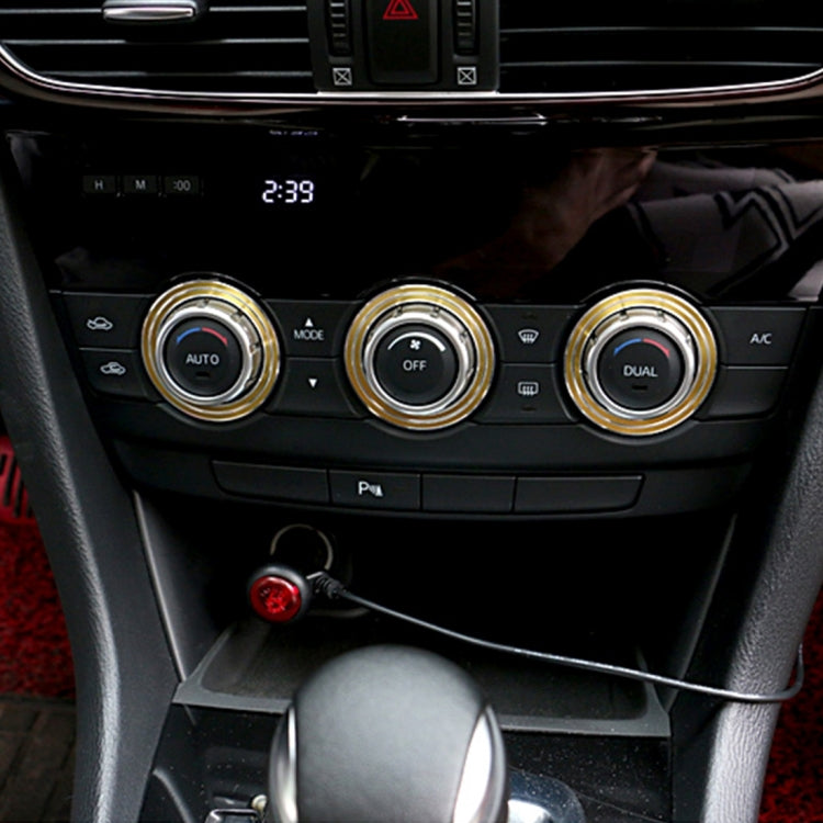 3 PCS Car Aluminum Air Conditioner Knob Case For ATENZA, For ATENZA(Silver), For ATENZA(Gold), For ATENZA(Blue), For ATENZA(Red)