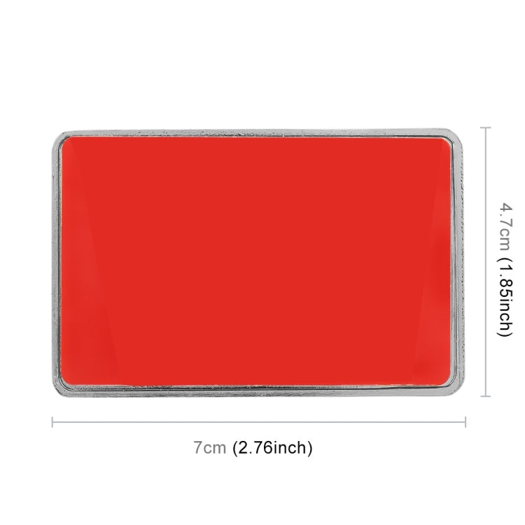 Universal Car Italy Flag Rectangle Shape VIP Metal Decorative Sticker, Italy Flag (Silver)