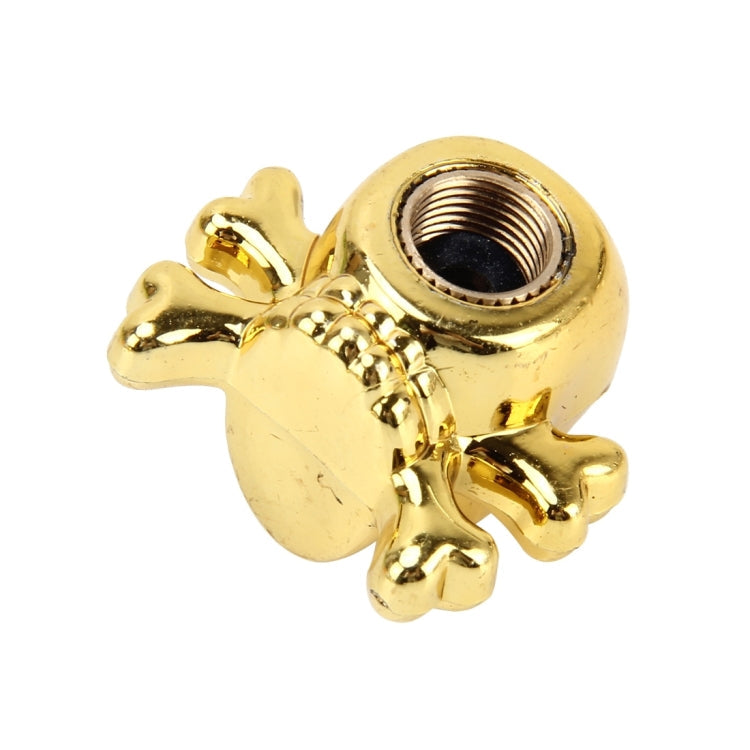 4 PCS Universal Skull Shape Gas Cap Mouthpiece Cover Gas Cap Tire Cap Car Motor Bicycle Tire Valve Caps, Skull Shape