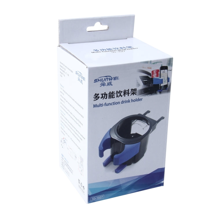 SHUNWEI SD-1027 Car Auto Multi-functional ABS Air Vent Drink Holder Bottle Cup Holder Phone Holder Mobile Mount, SD-1027(Red)
