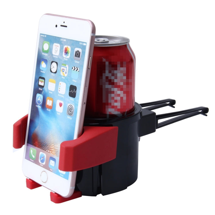 SHUNWEI SD-1027 Car Auto Multi-functional ABS Air Vent Drink Holder Bottle Cup Holder Phone Holder Mobile Mount, SD-1027(Red)