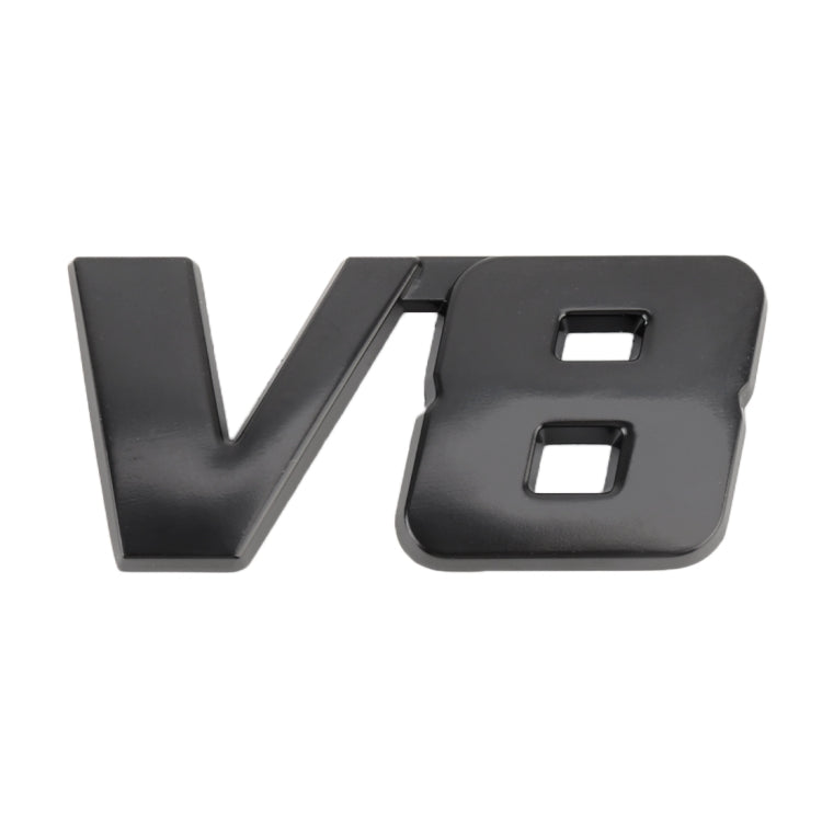 V8 Connect Shape Car Metal Body Decorative Sticker, Size : S, V8 Connect Shape, Size : S (Black)