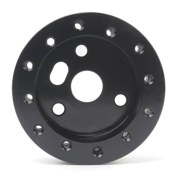Car Hub for 6-Hole to 3-Hole Steering Wheel Adapter Boss Kit Steering Wheel Spacer Bolts, Adapter (Black)