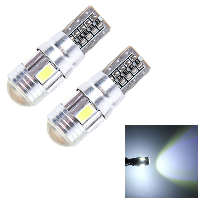 2PCS T10 3W 6 SMD 5630 LED Error-Free Canbus Car Clearance Lights Lamp, DC 12V, 6 SMD 5630 LEDs/White Light, 6 SMD 5630 LEDs/Pink Light, 6 SMD 5630 LEDs/Green Light