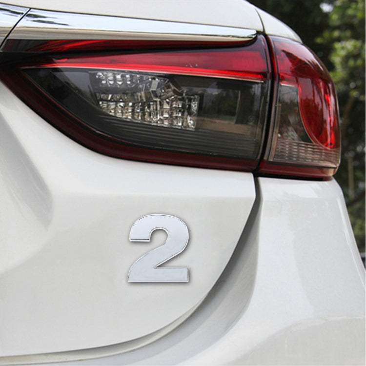 Car Vehicle Badge Emblem 3D Number One Self-adhesive Sticker Decal, Size: 3.6*4.5*0.5cm, 7, 8, 1, 2, 3, 4, 5, 6