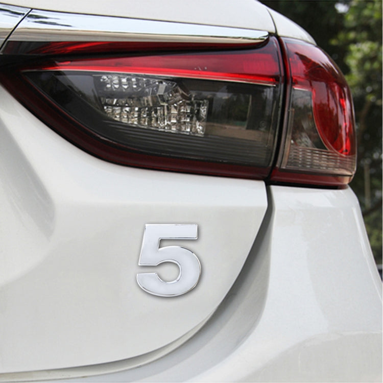 Car Vehicle Badge Emblem 3D Number One Self-adhesive Sticker Decal, Size: 3.6*4.5*0.5cm, 7, 8, 1, 2, 3, 4, 5, 6