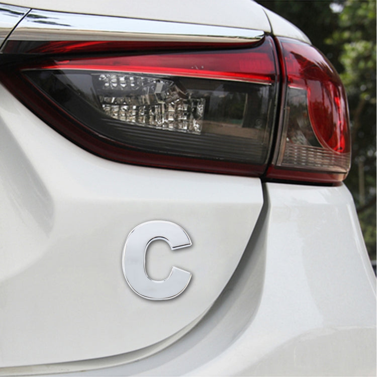 Car Vehicle Badge Emblem 3D English Letter Self-adhesive Sticker Decal, Size: 4.5*4.5*0.5cm, O, E, P, F, Q, G, R, H, S, I, T, A, J, U, Y, K, V, Z, L, W, B, M, X, C