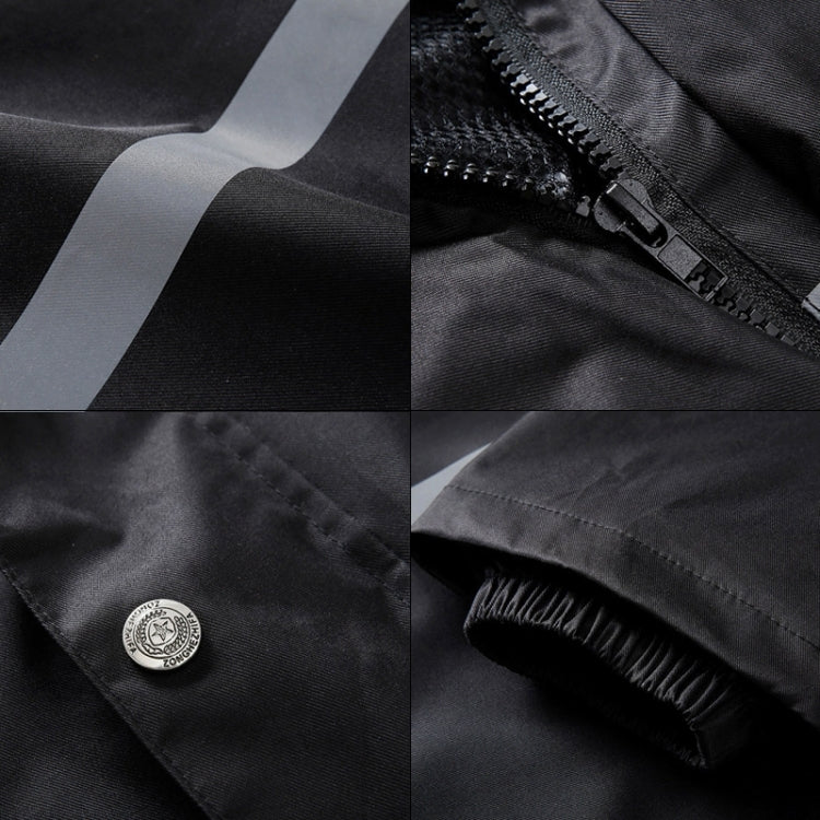 Durable Reflective Motorcycle Split Raincoat Pants Riding Bicycle Electric Bike Windproof Waterproof Rain Wear for Adult, Size: 2XL(Black), Size: 2XL