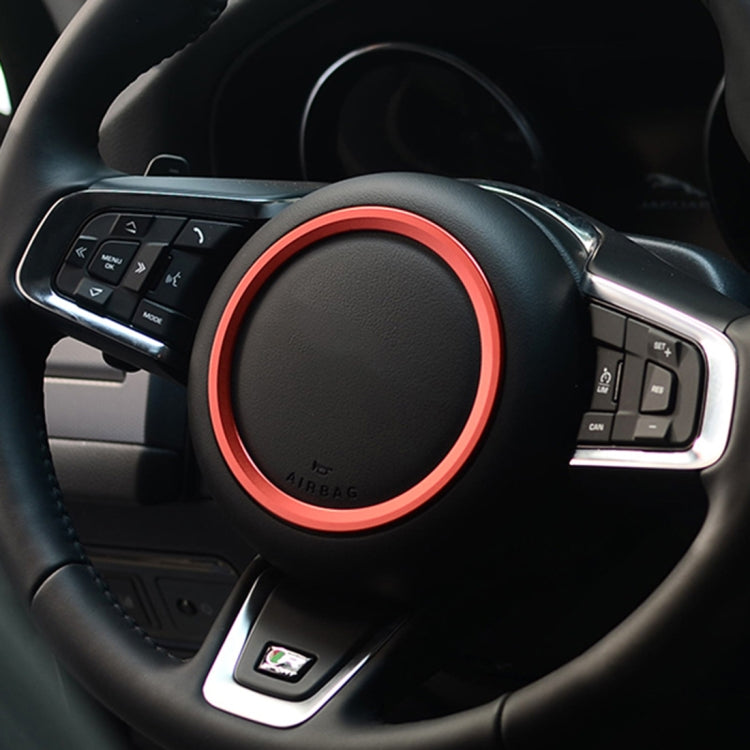 Car Auto Steering Wheel Aluminum Alloy Ring Cover Trim Sticker Decoration for Jaguar, For Jaguar