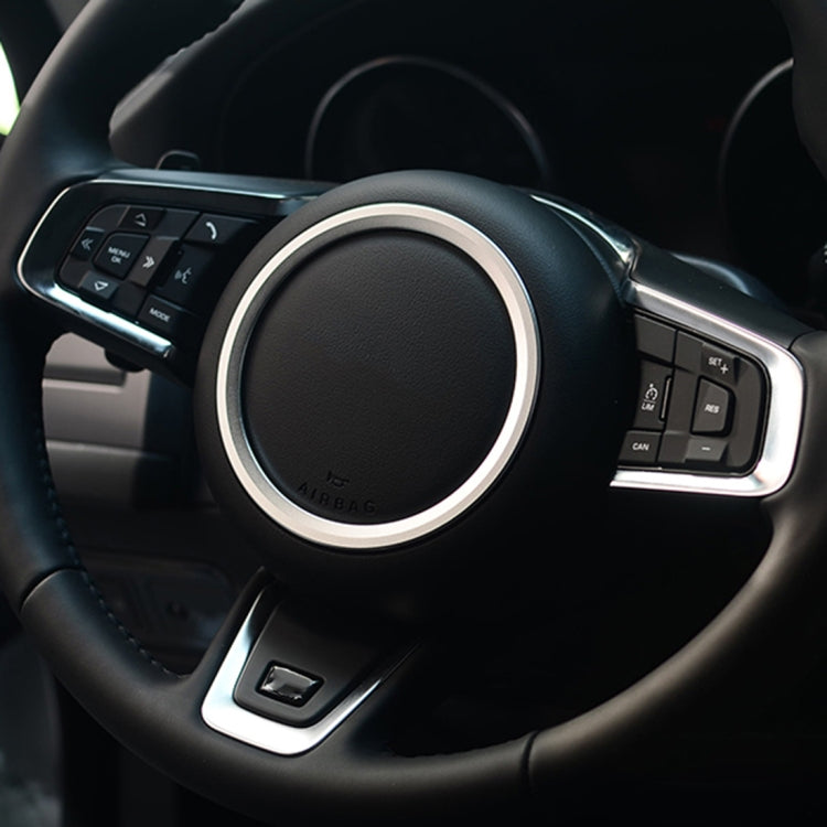 Car Auto Steering Wheel Aluminum Alloy Ring Cover Trim Sticker Decoration for Jaguar, For Jaguar