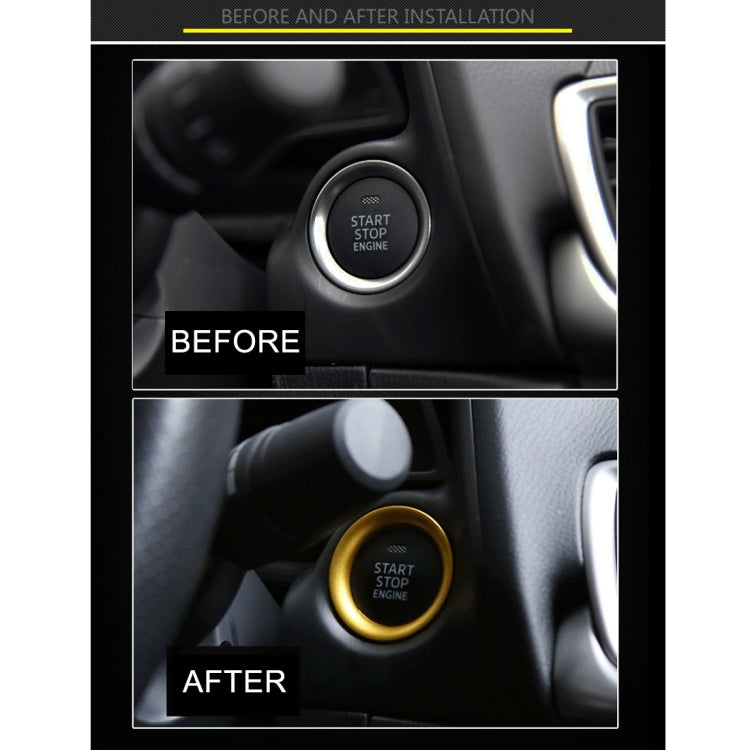 Car Engine Start Key Push Button Ring Trim Aluminum Alloy Sticker Decoration for Mazda, For Mazda