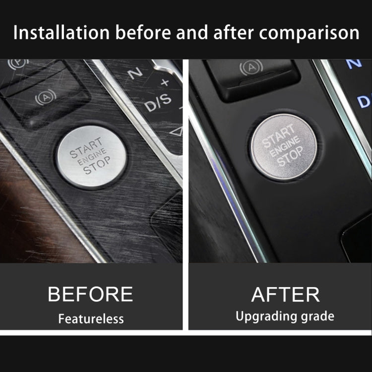 Car Engine Start Key Push Button Cover Trim Aluminum Alloy Sticker Decoration for Audi, For Audi