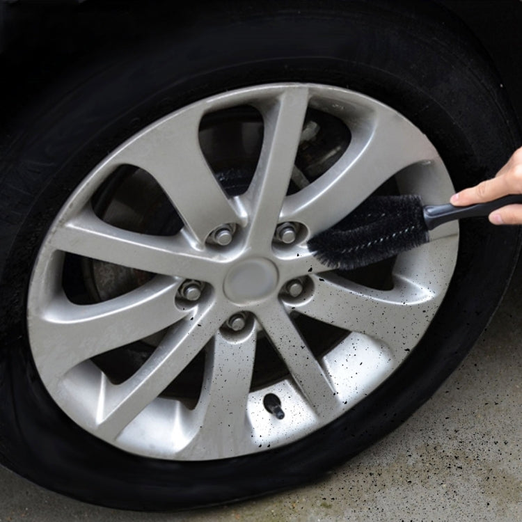 KANEED Portable Loop Style Auto Car Vehicle Motorcycle Wheel Tire Rim Hub Scrub Wash Brush Washing Cleaning Tool, Tire Rim Hub Brush