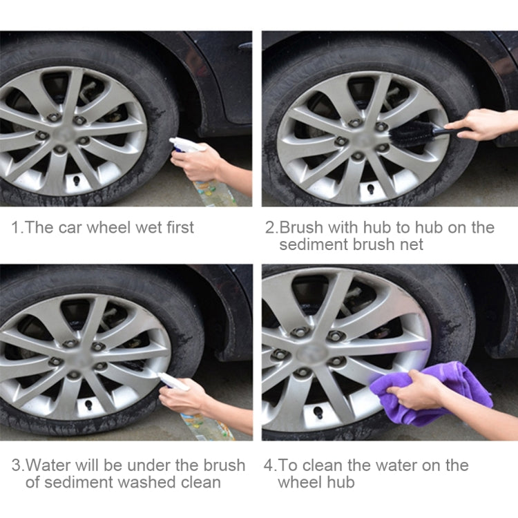 KANEED Portable Loop Style Auto Car Vehicle Motorcycle Wheel Tire Rim Hub Scrub Wash Brush Washing Cleaning Tool, Tire Rim Hub Brush