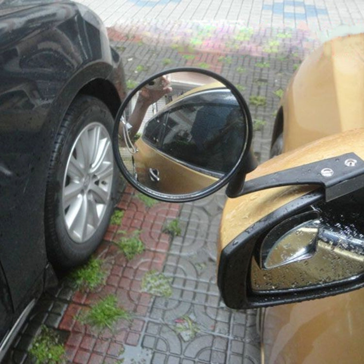Vehicle Front Blind Area Wide-angle Adjustable Left Side Observation Mirror, Black Left Side