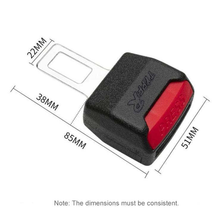2 PCS RS-01 Universal Car Seat Belt Extension Buckle, Black