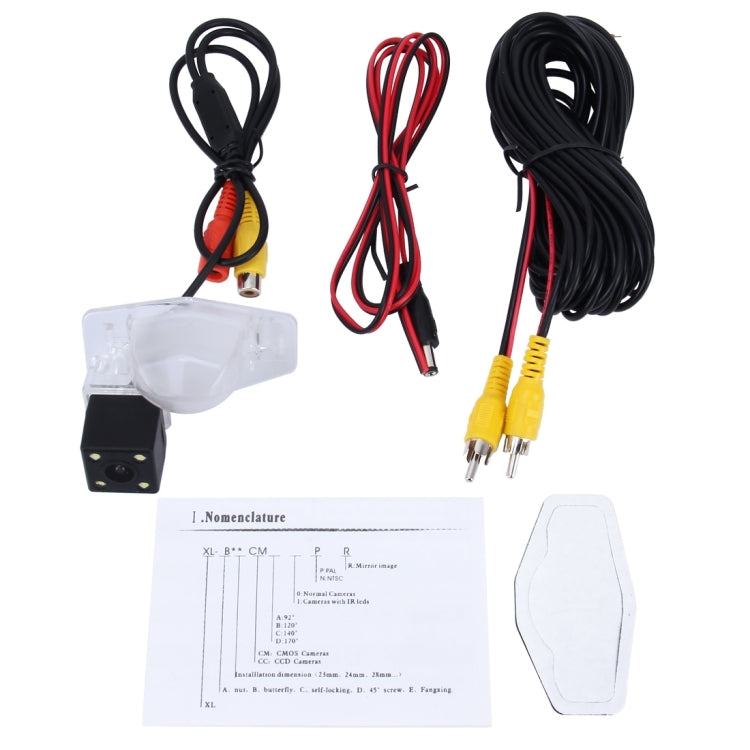 656x492 Effective Pixel  NTSC 60HZ CMOS II Waterproof Car Rear View Backup Camera With 4 LED Lamps (for Nissan LIVINA 2011-2013 Version), For Honda Fit 2008-2013 Version