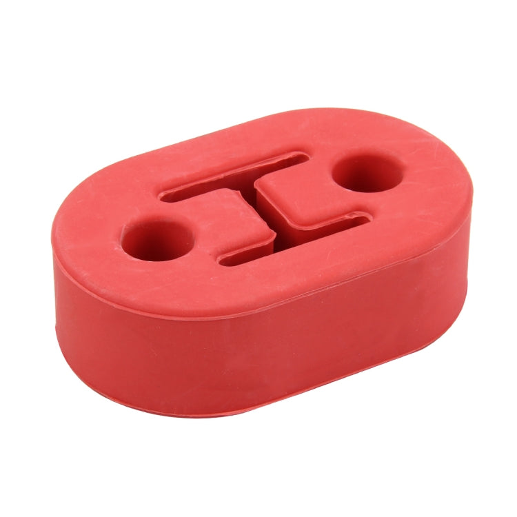 Universal Car Two Holes Adjustable Rubber Mounting Bracket Exhaust Tube Hanging Rubber Tube Car Exhaust Pipe Hanging Shackle Hanging Exhaust Hanging From Ear, 2 Holes (Red)
