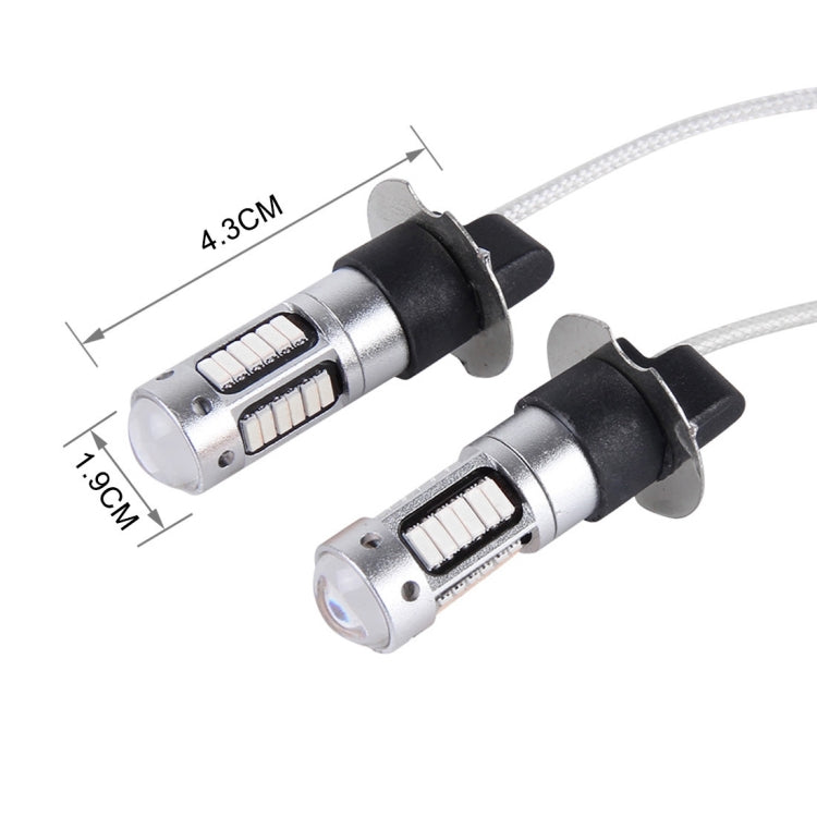 2 PCS H3 10W 30 SMD-4014 LEDs Car Fog Light, DC 12V, H3 (Blue Light), H3 (Orange Light), H3 (White Light)