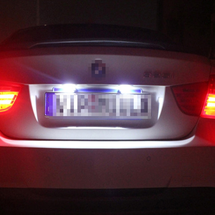 2 PCS 2W 100 LM 6500K Car License Plate Light with 2 SMD-5630 Lamps, DC 12V, 2W 100 LM 6500K