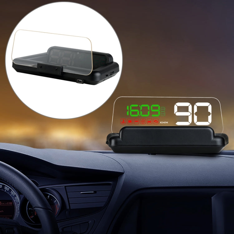 With Adjustable Reflection Board, Speed & RPM & Water Temperature & Oil Consumption & Driving Distance / Time & Voltage Display, Over Speed Alarm, Connect OBD2 Interface, C500(Green), C500(Blue), C500（White)