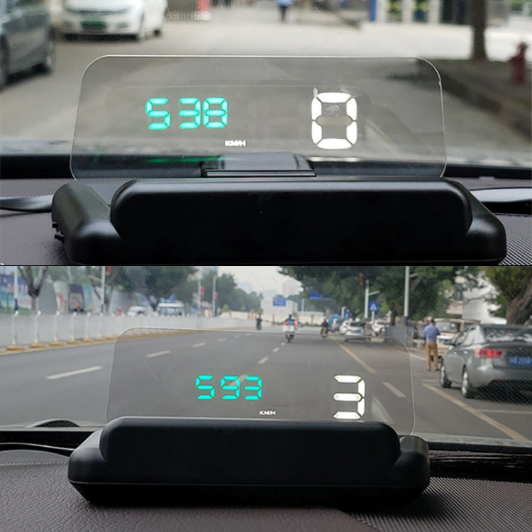 With Adjustable Reflection Board, Speed & RPM & Water Temperature & Oil Consumption & Driving Distance / Time & Voltage Display, Over Speed Alarm, Connect OBD2 Interface, C500(Green), C500(Blue), C500（White)