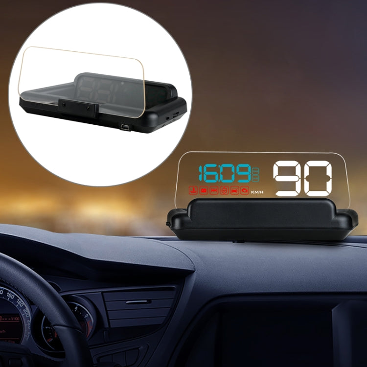 With Adjustable Reflection Board, Speed & RPM & Water Temperature & Oil Consumption & Driving Distance / Time & Voltage Display, Over Speed Alarm, Connect OBD2 Interface, C500(Green), C500(Blue), C500（White)