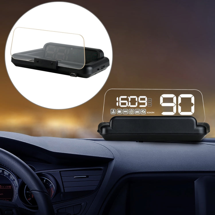 With Adjustable Reflection Board, Speed & RPM & Water Temperature & Oil Consumption & Driving Distance / Time & Voltage Display, Over Speed Alarm, Connect OBD2 Interface, C500(Green), C500(Blue), C500（White)
